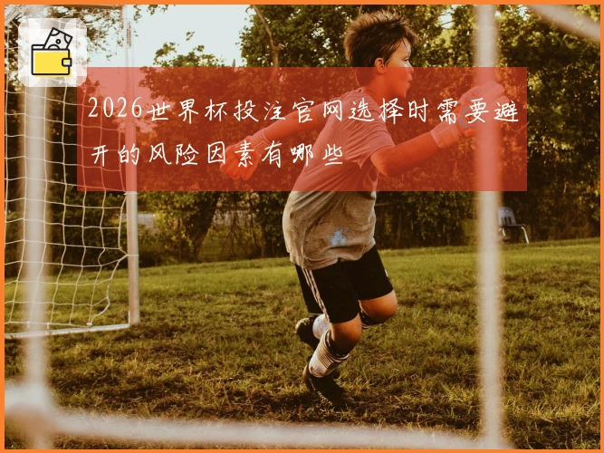 2026世界杯投注官网选择时需要避开的风险因素有哪些