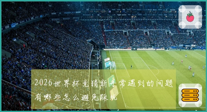 2026世界杯竞猜新手常遇到的问题有哪些怎么避免踩坑